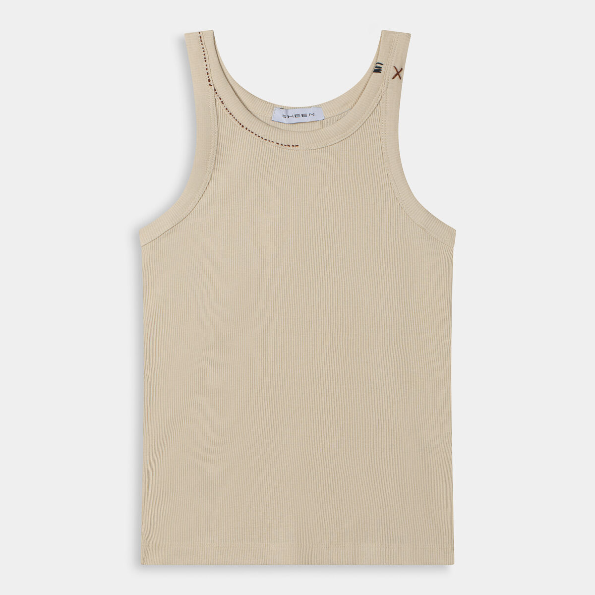 T-shirt Sheen da Donna, beige