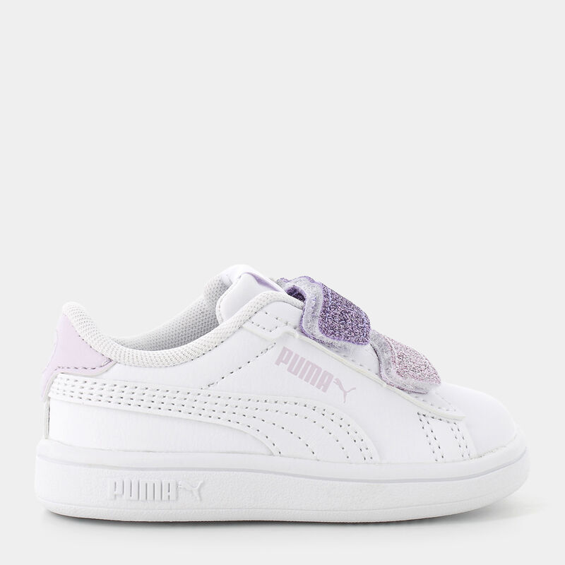 SCARPE PRIMI PASSI FEMMINA PUMA-395610-Smash 3-0 L Glitter Velcro