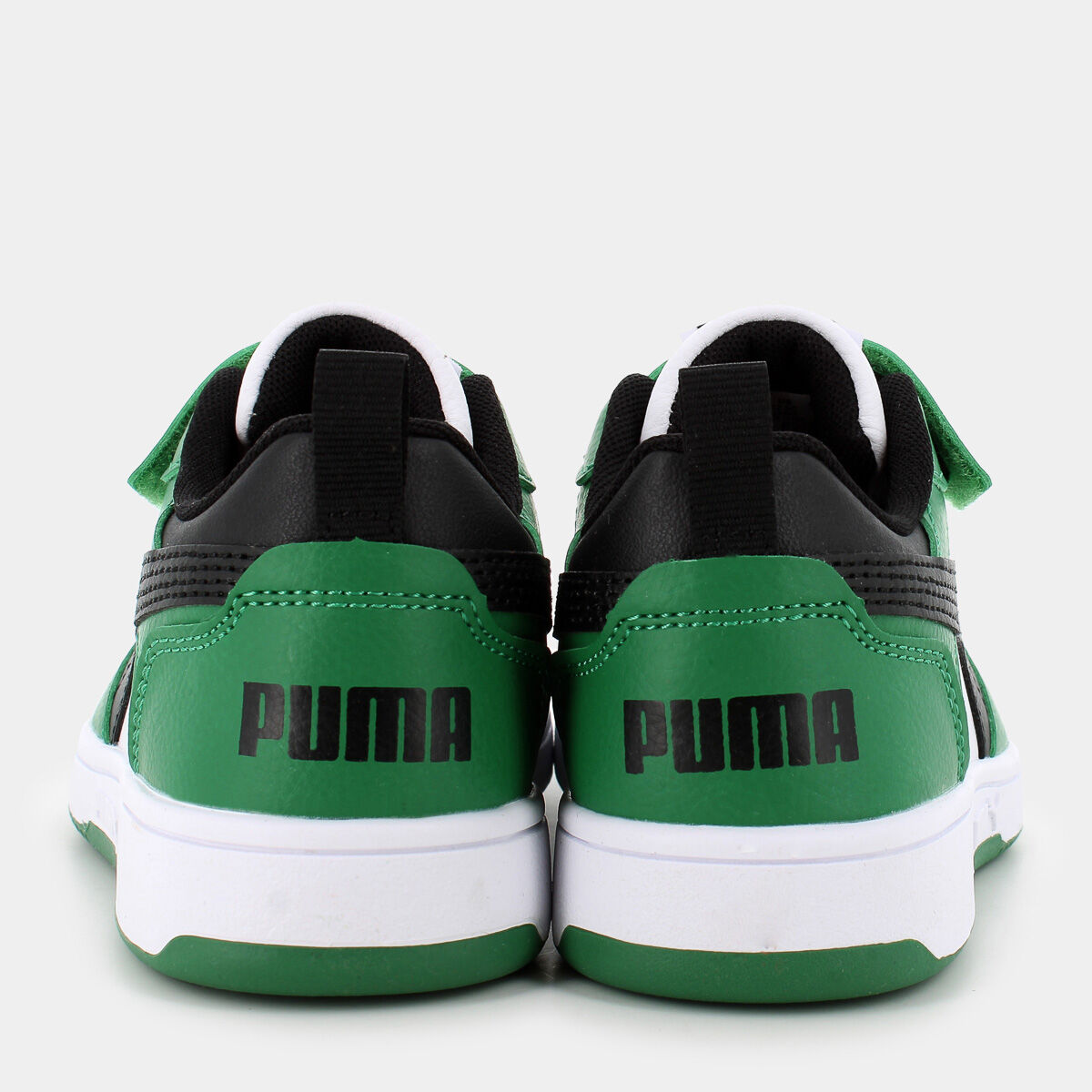 SCARPE SPORTIVE da BAMBINO PUMA 397419 REBOUND V6 White Black Archive Green Scarpamondo