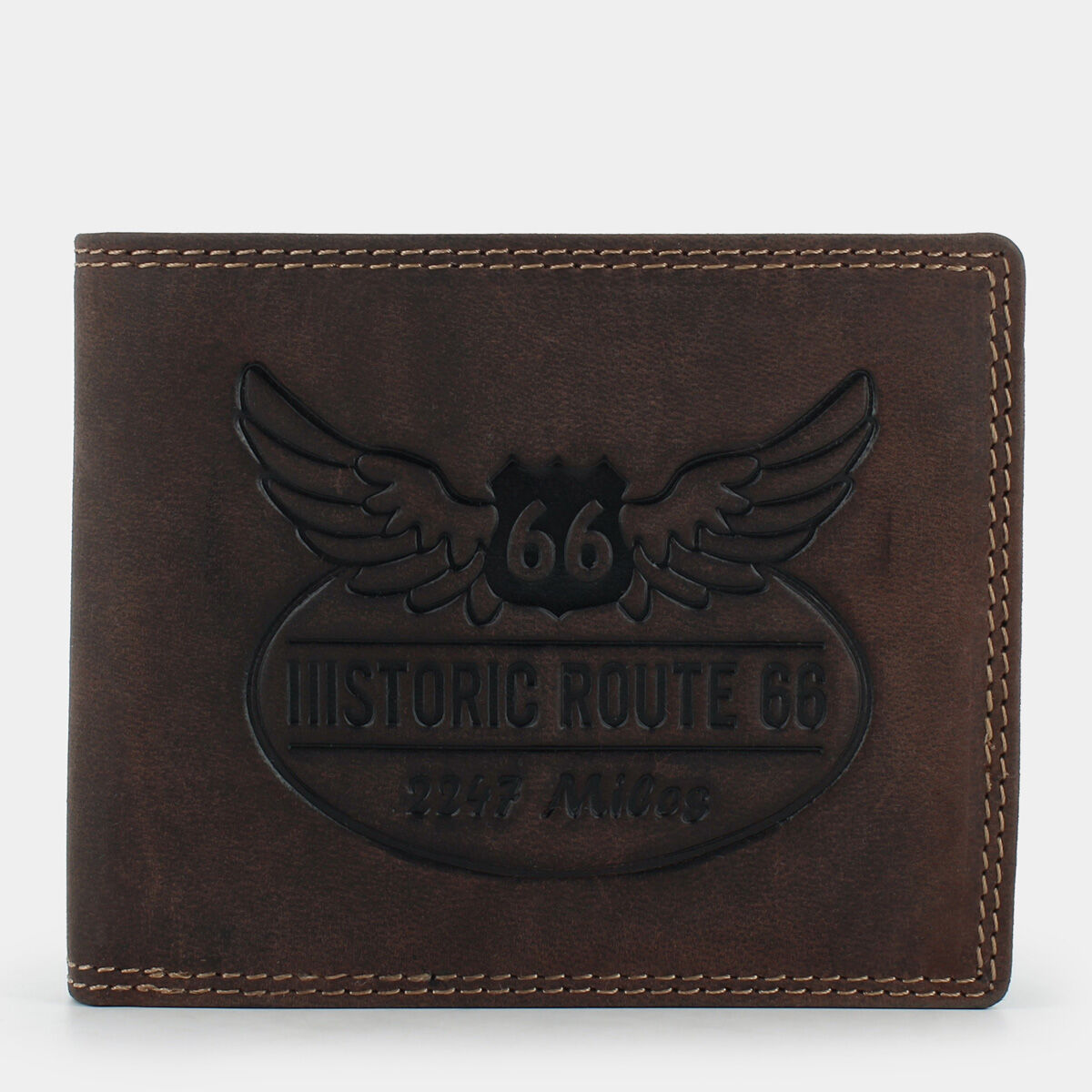 Portafoglio Route 66 da Uomo, marrone