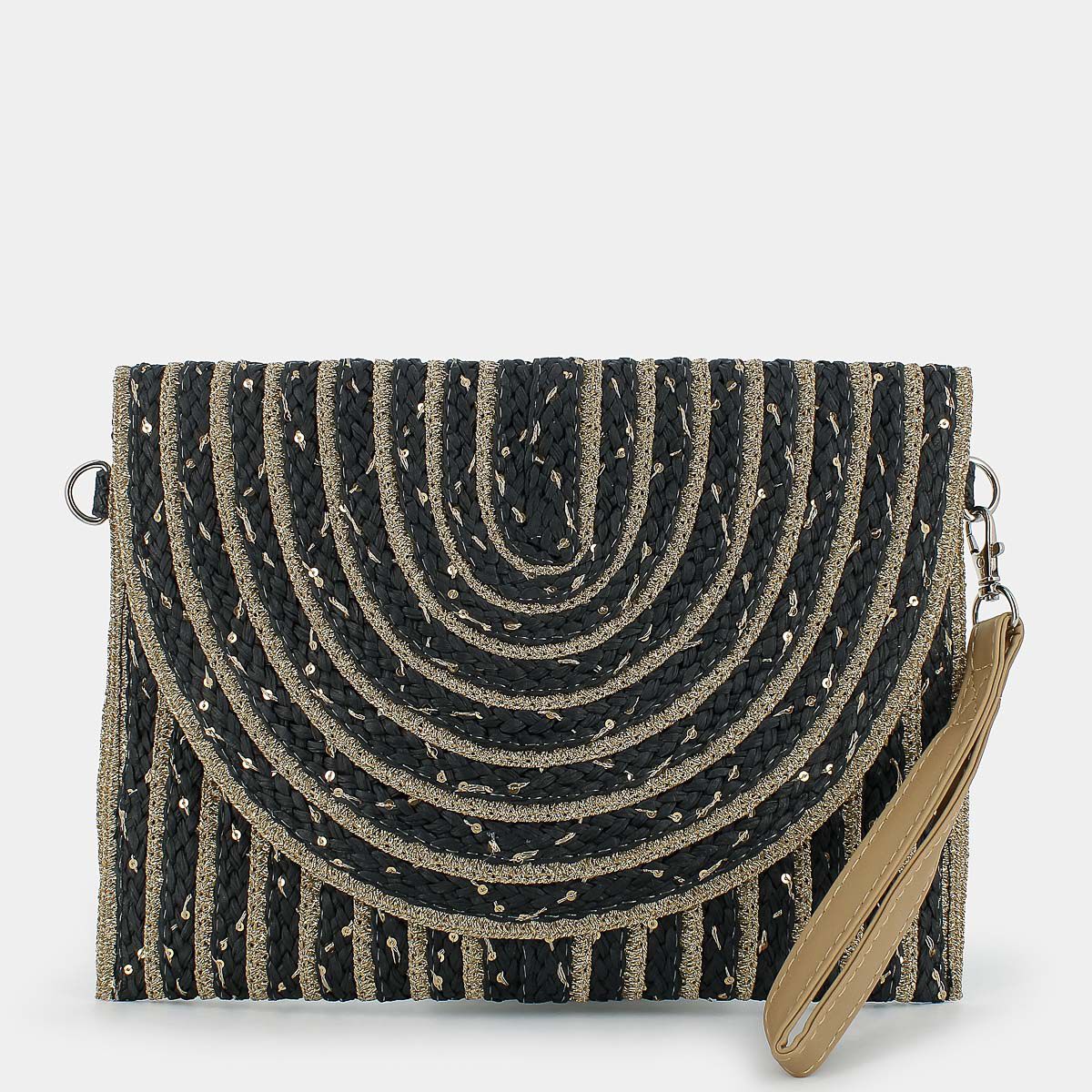 Clutch Sheen da Donna, nero