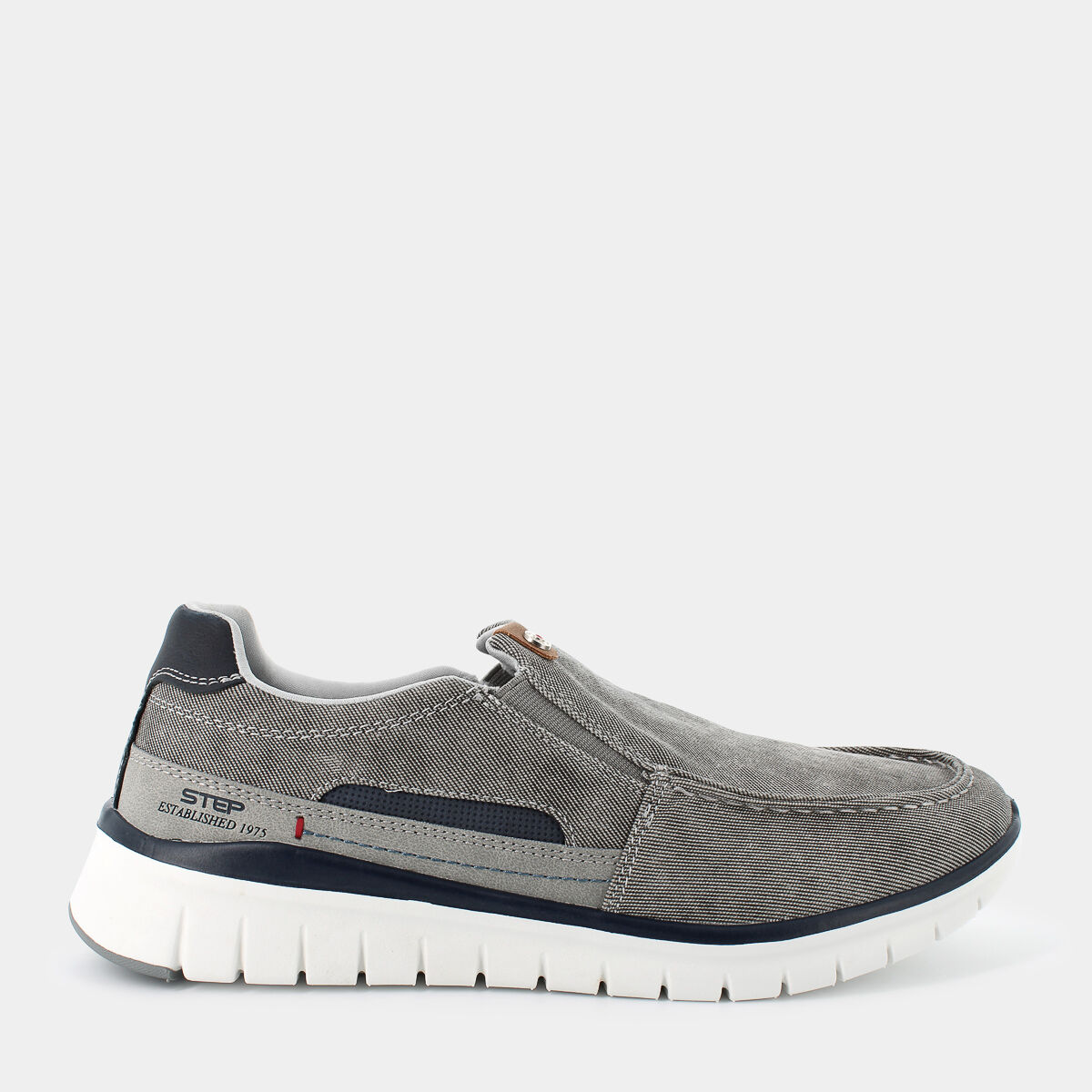 Mocassini Step By Step da Uomo, grigio