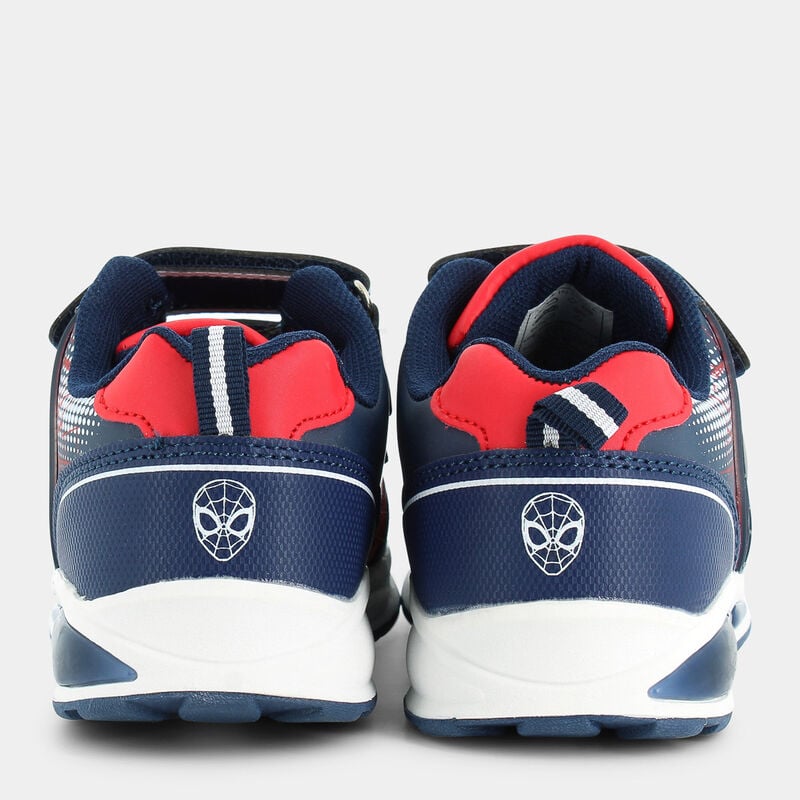 Sneakers primi passi blu da bambino con logo Spiderman